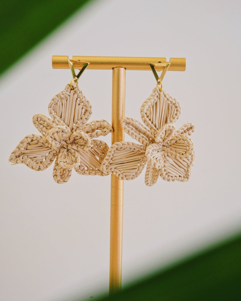Plumeria Palm Earrings - Anne Sidora Unique Poetic gift boutique in Los Cabos
