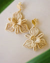 Plumeria Palm Earrings - Anne Sidora Unique Poetic gift boutique in Los Cabos