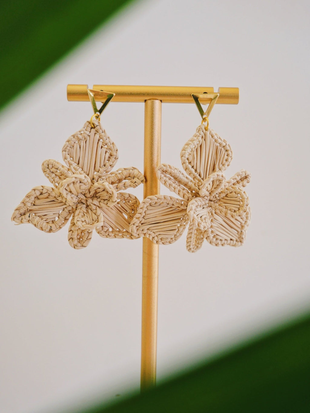 Plumeria Palm Earrings - Anne Sidora Unique Poetic gift boutique in Los Cabos