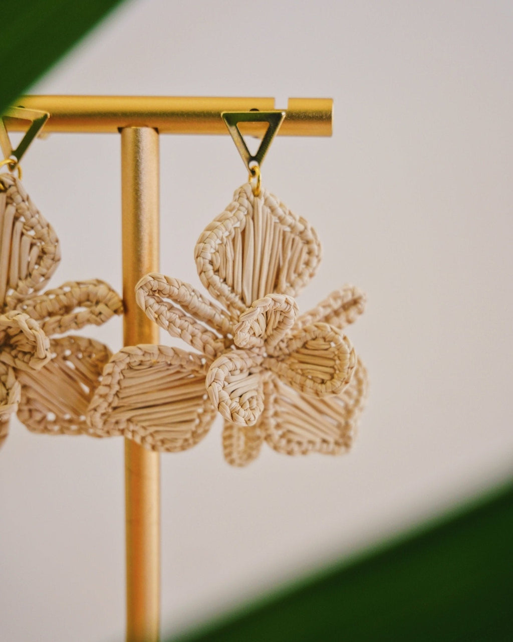 Plumeria Palm Earrings - Anne Sidora Unique Poetic gift boutique in Los Cabos