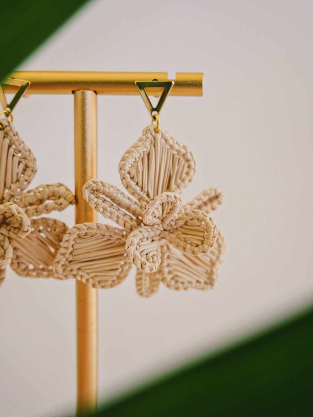 Plumeria Palm Earrings - Anne Sidora Unique Poetic gift boutique in Los Cabos