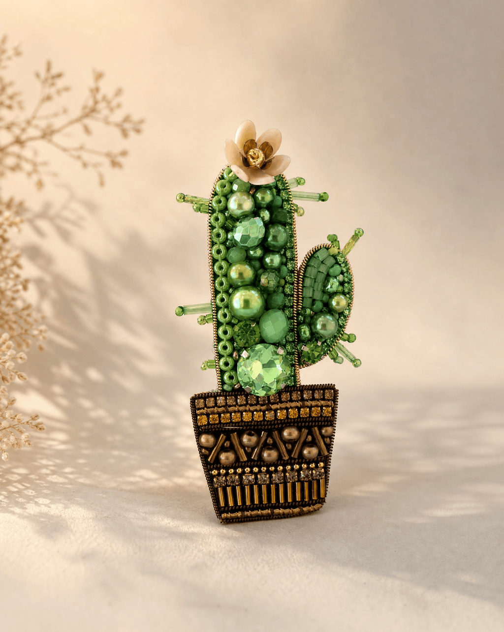 Saguaro Cactus Brooch - Anne Sidora Unique Poetic gift boutique in Los Cabos