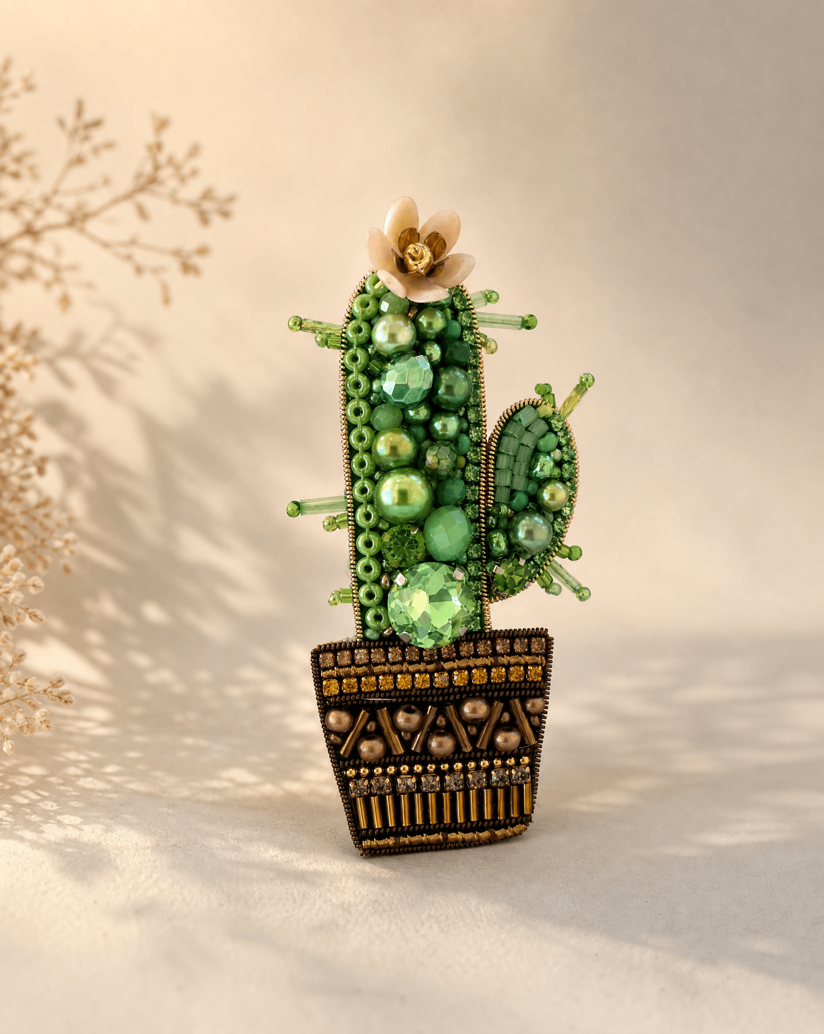 Saguaro Cactus Brooch - Anne Sidora Unique Poetic gift boutique in Los Cabos
