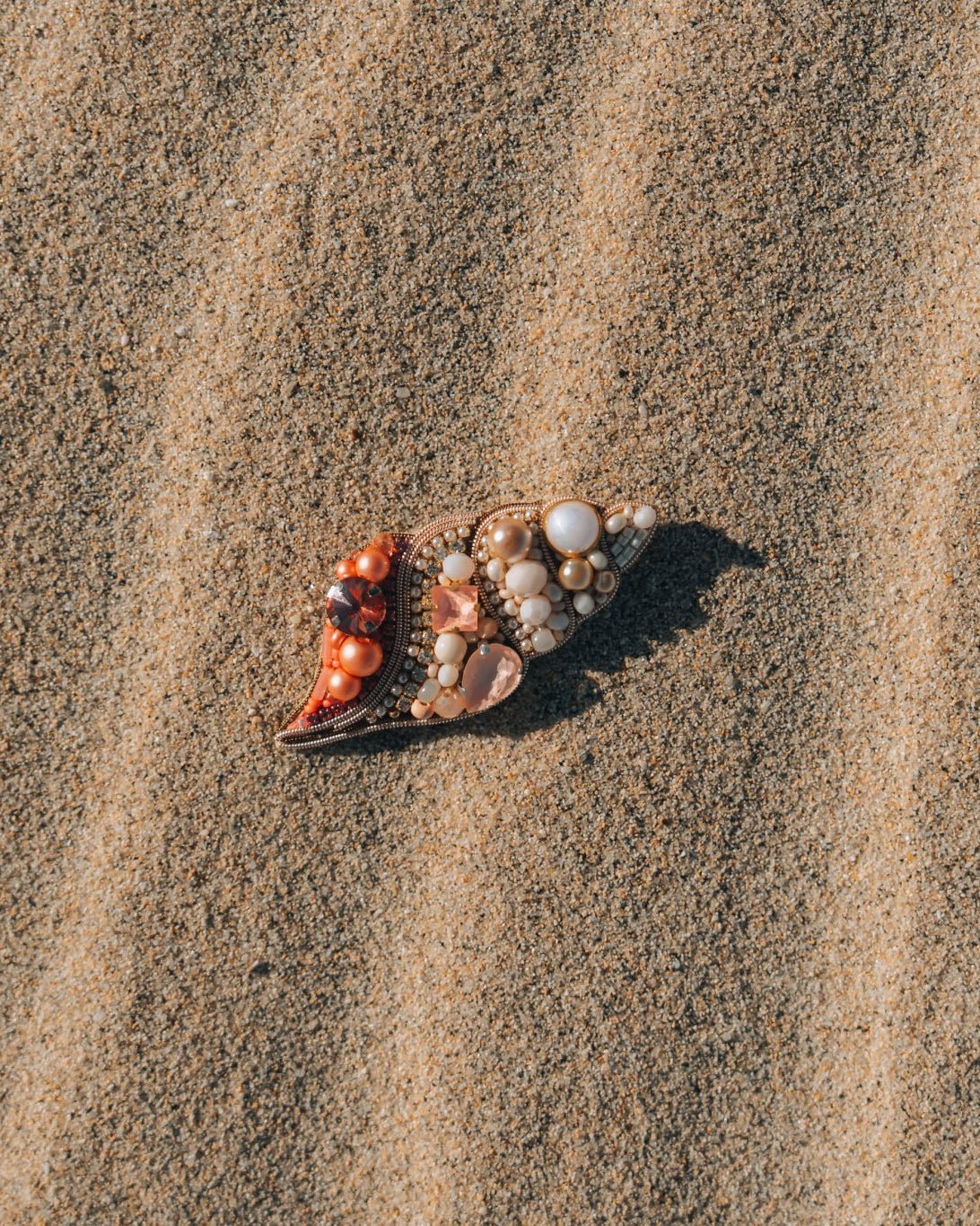 Sea Shell Brooch - Anne Sidora Unique Poetic gift boutique in Los Cabos