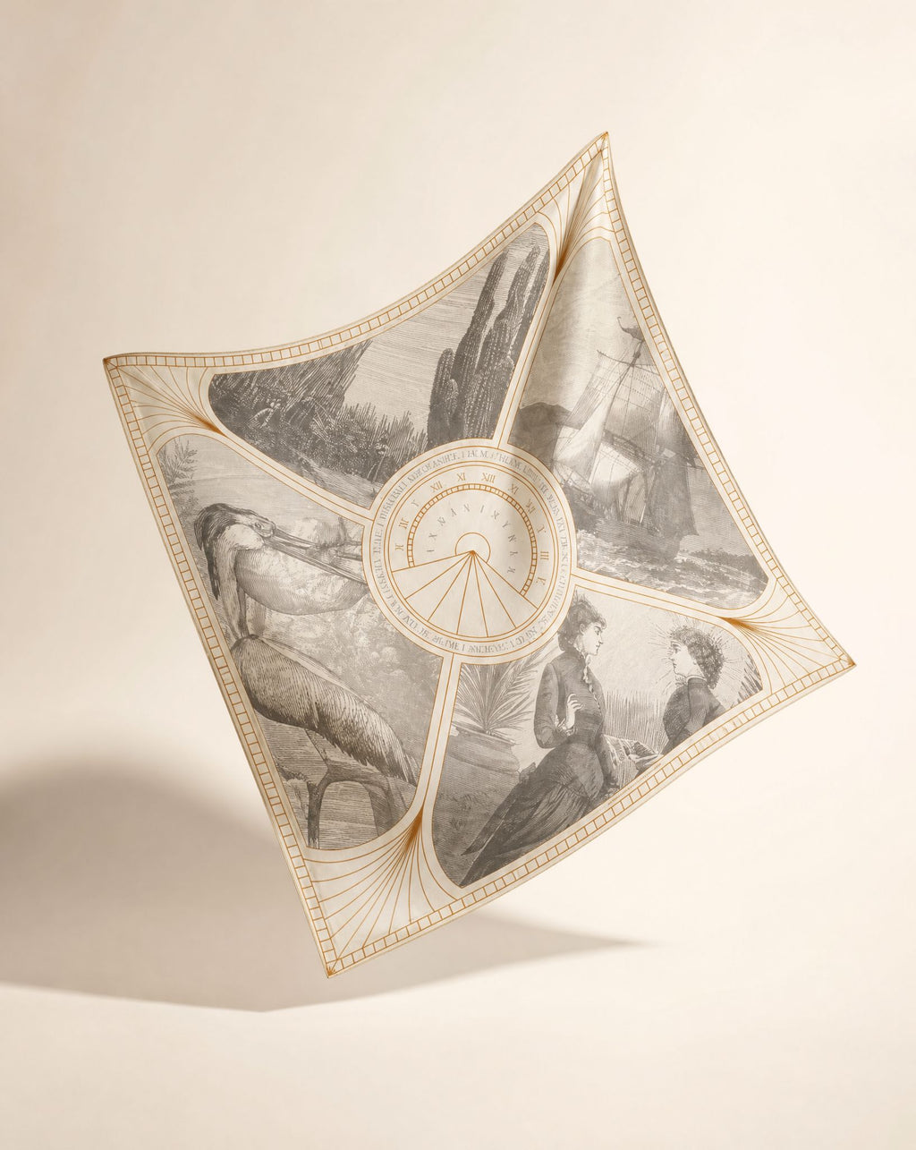 Silk scarf Baja - Anne Sidora Unique Poetic gift boutique in Los Cabos