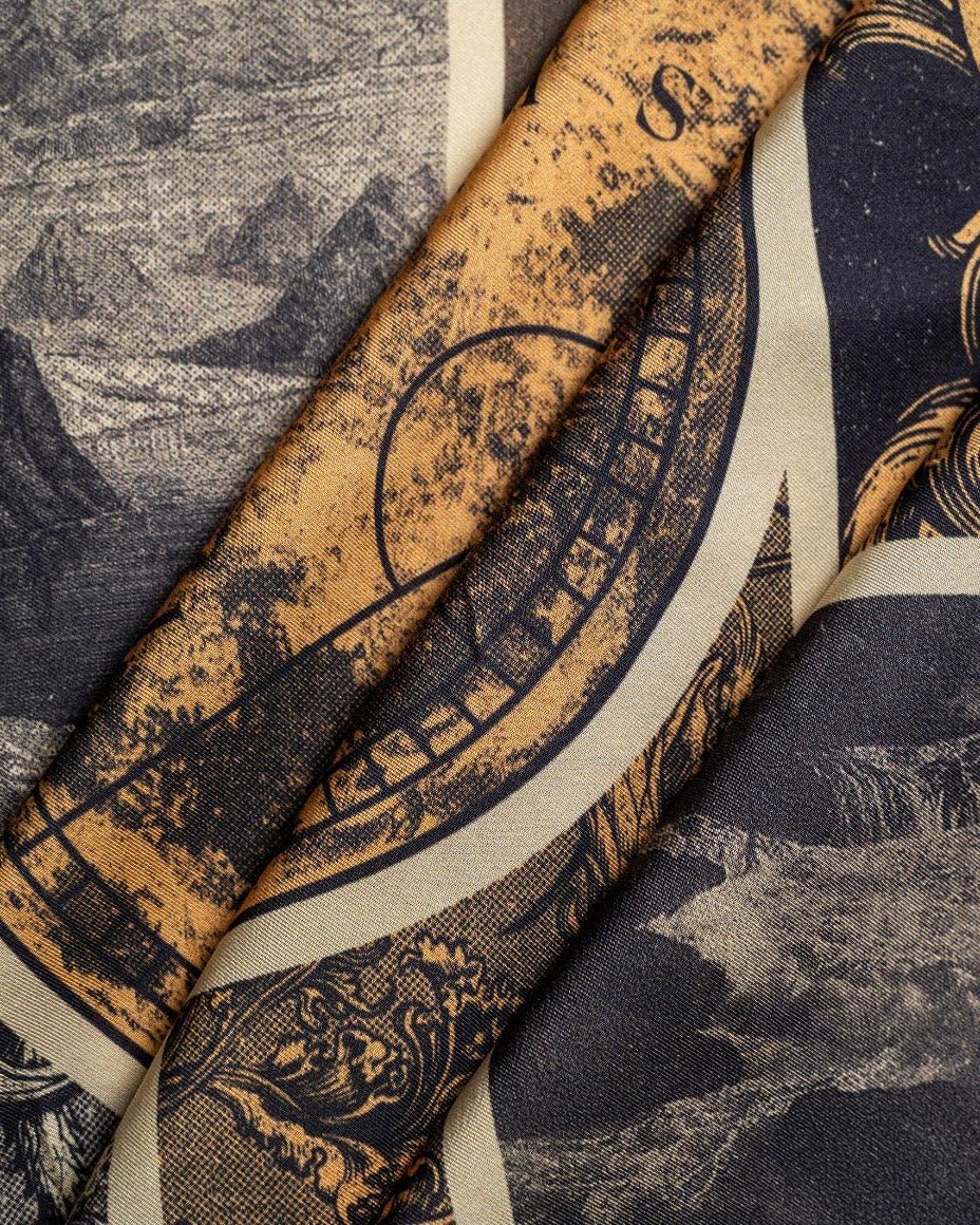 Silk scarf Conquista - Anne Sidora Unique Poetic gift boutique in Los Cabos