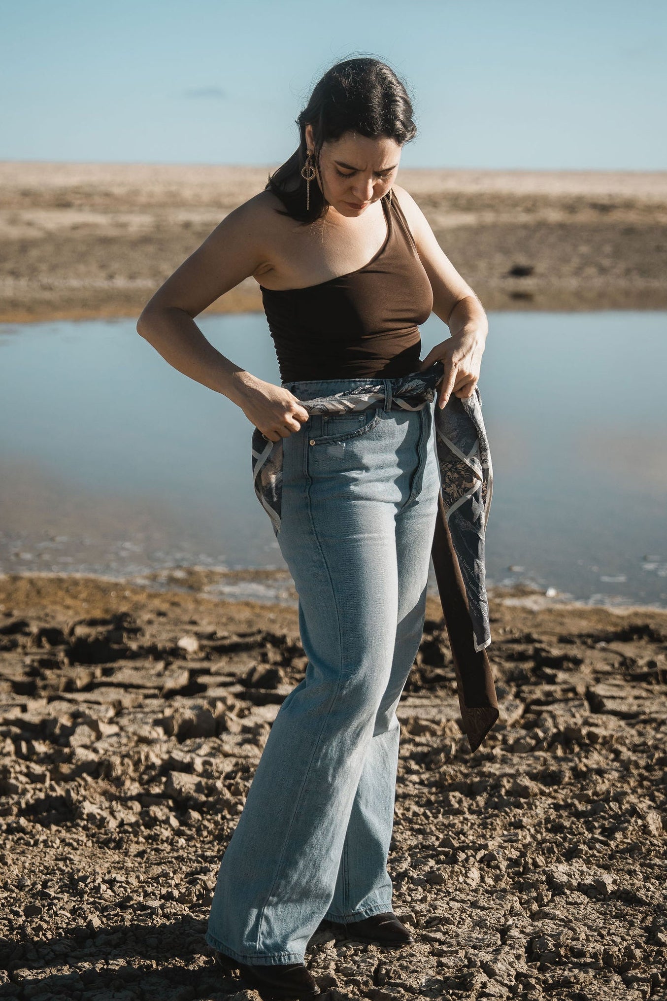 Silk scarf Conquista - Anne Sidora Unique Poetic gift boutique in Los Cabos