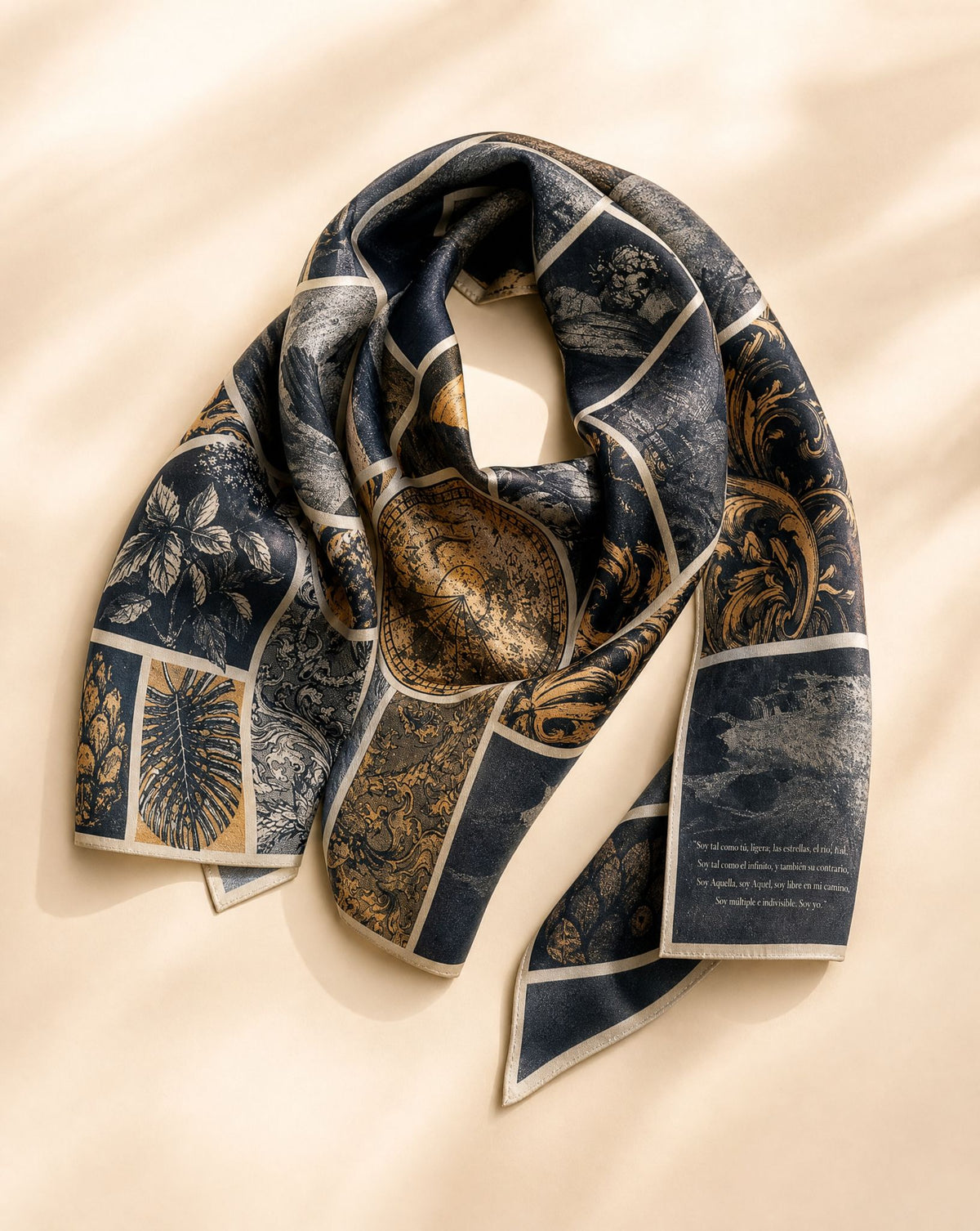 Silk scarf Conquista - Anne Sidora Unique Poetic gift boutique in Los Cabos
