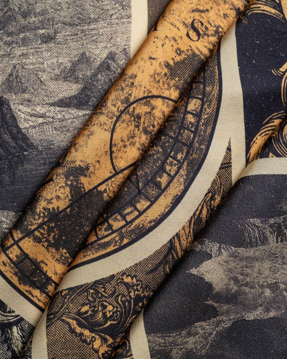 Silk scarf Conquista - Anne Sidora Unique Poetic gift boutique in Los Cabos