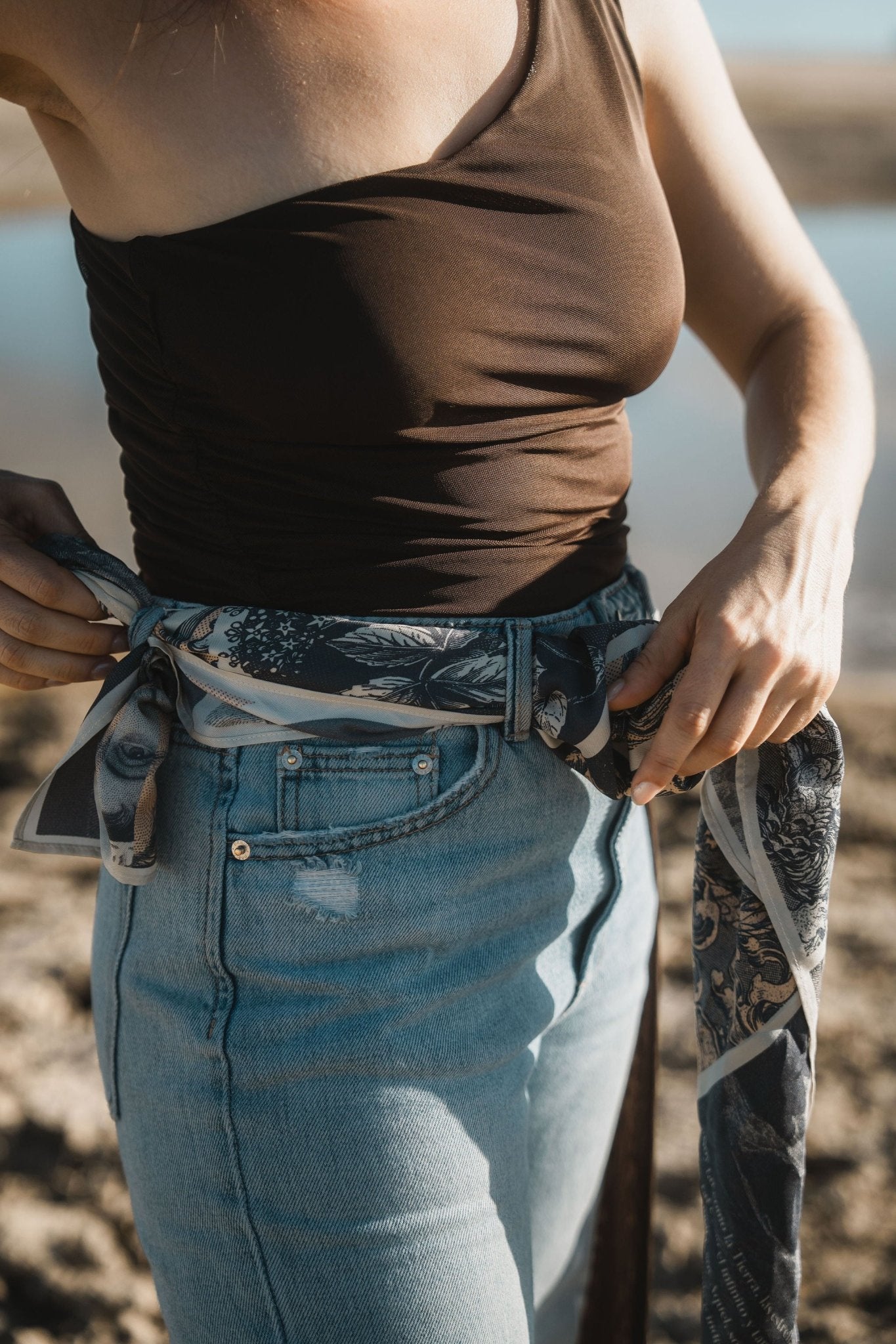 Silk scarf Conquista - Anne Sidora Unique Poetic gift boutique in Los Cabos