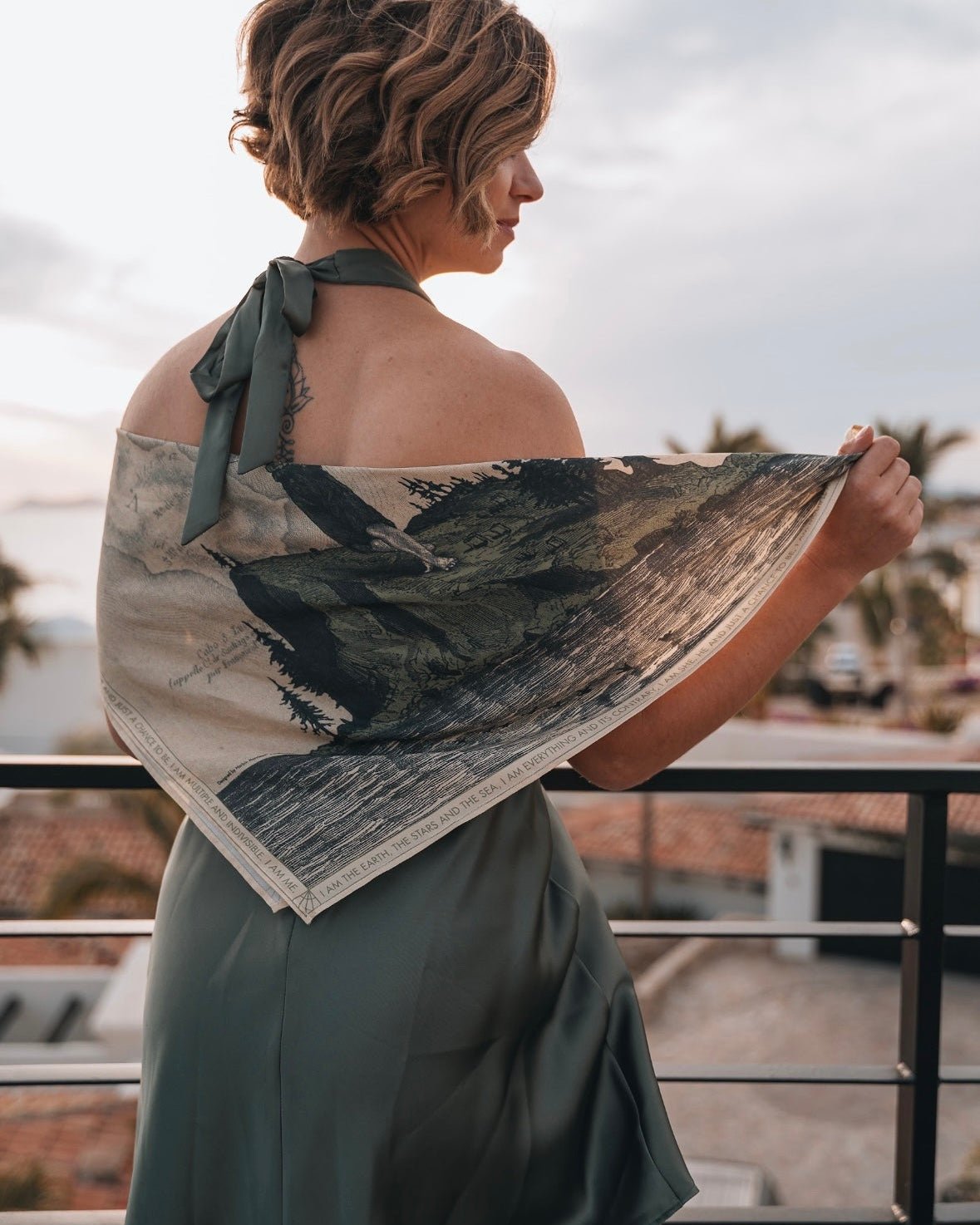 Silk scarf Wild Child - Anne Sidora Unique Poetic gift boutique in Los Cabos