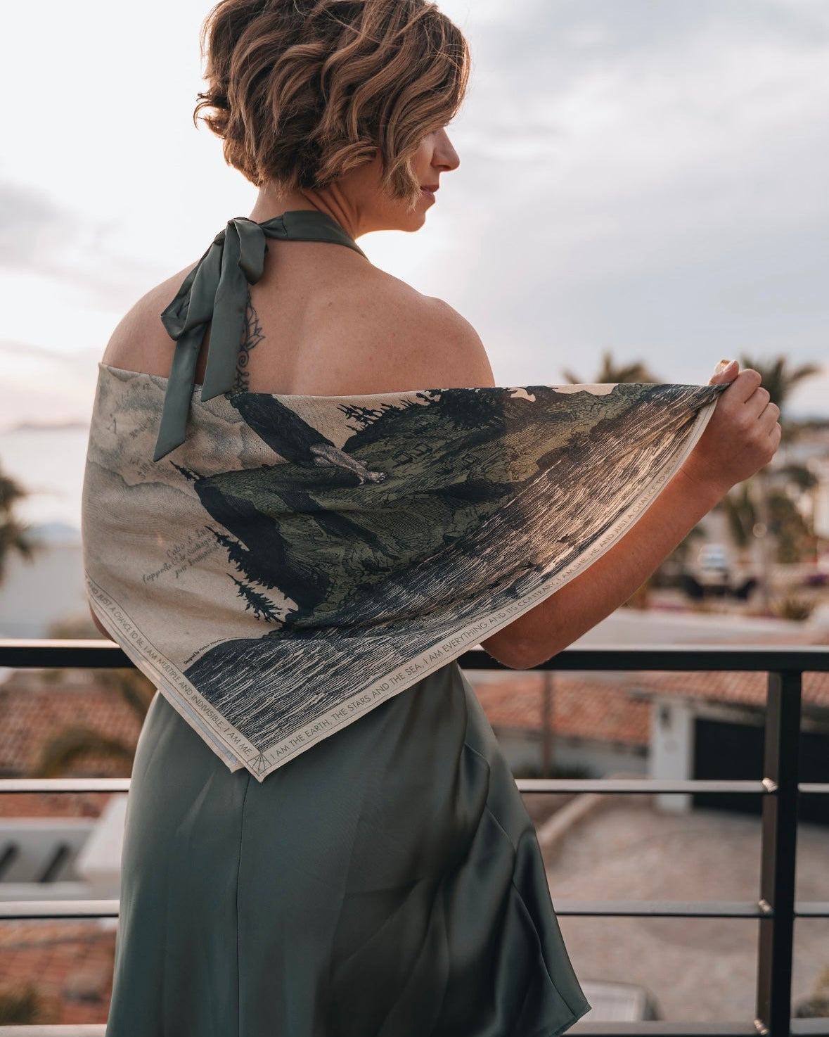 Silk scarf Wild Child - Anne Sidora Unique Poetic gift boutique in Los Cabos