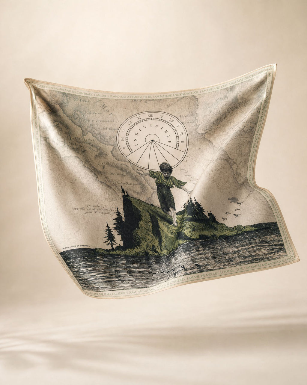 Silk scarf Wild Child - Anne Sidora Unique Poetic gift boutique in Los Cabos