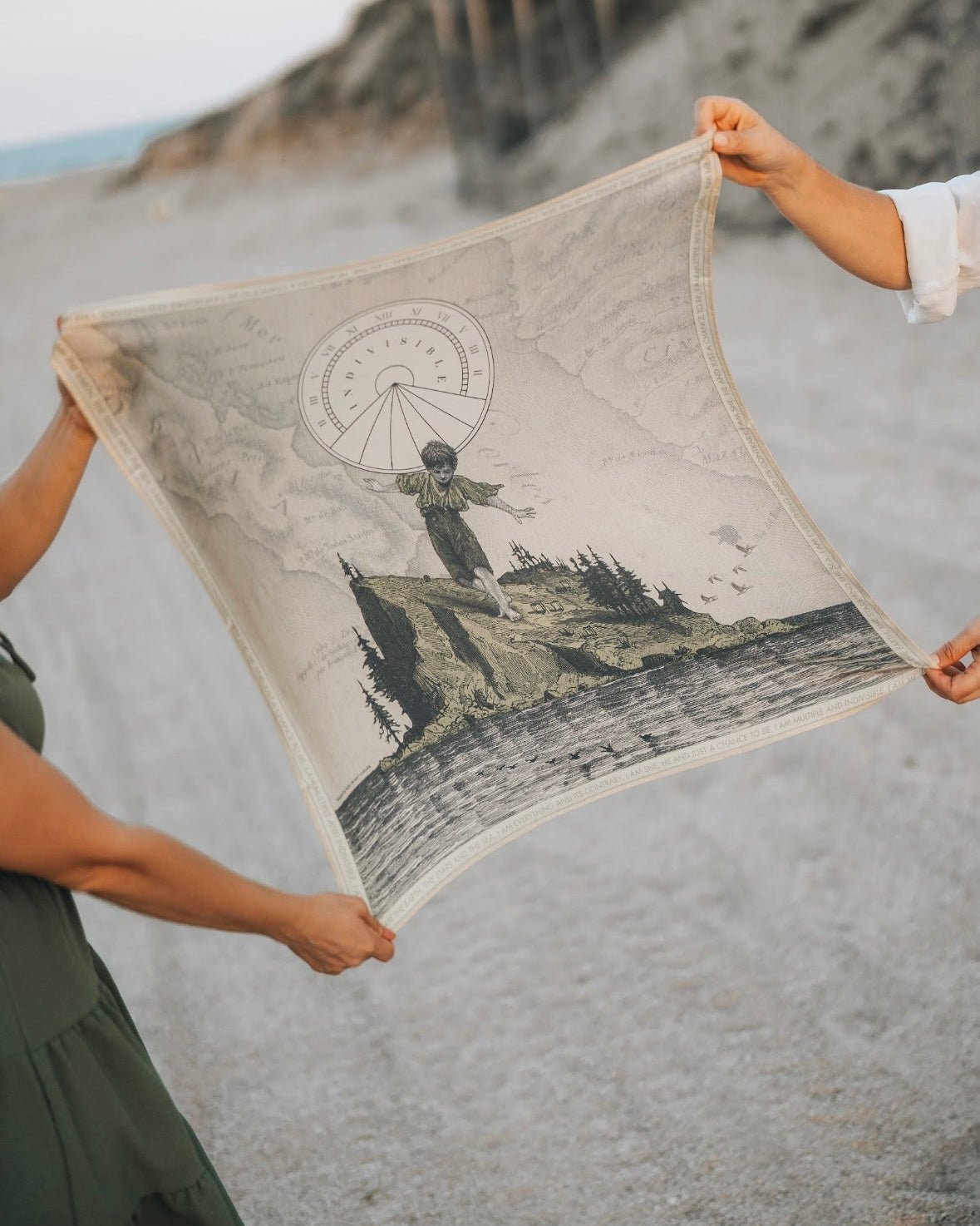 Silk scarf Wild Child - Anne Sidora Unique Poetic gift boutique in Los Cabos