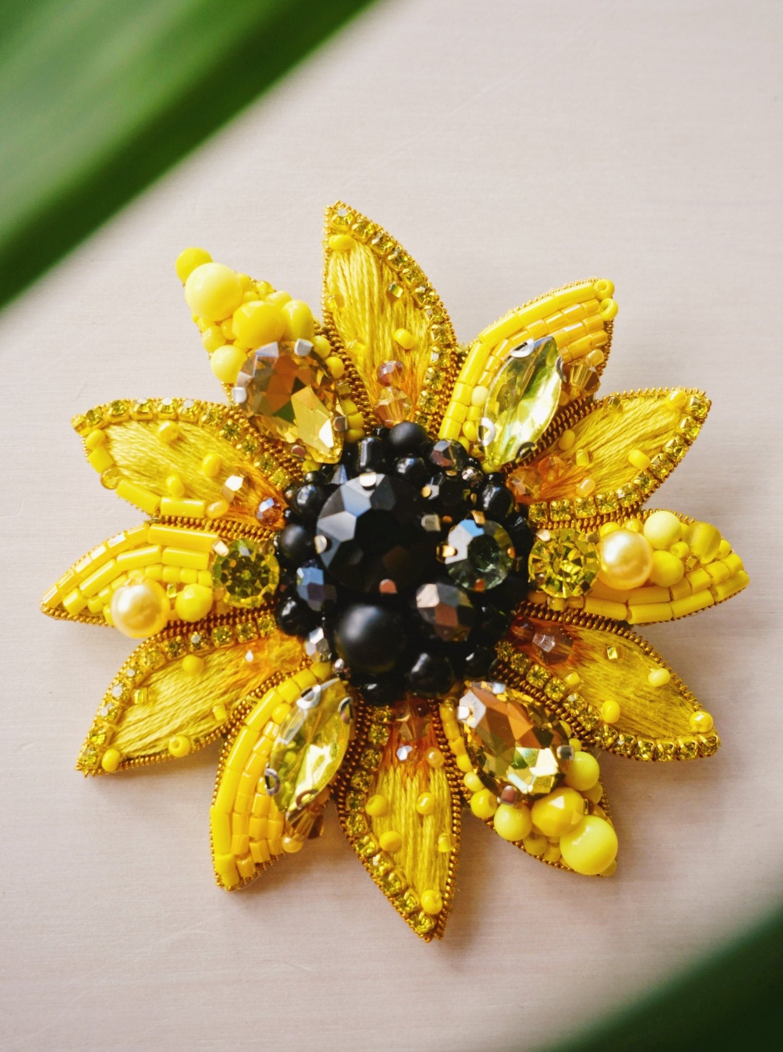 Sunflower Brooch - Anne Sidora Unique Poetic gift boutique in Los Cabos