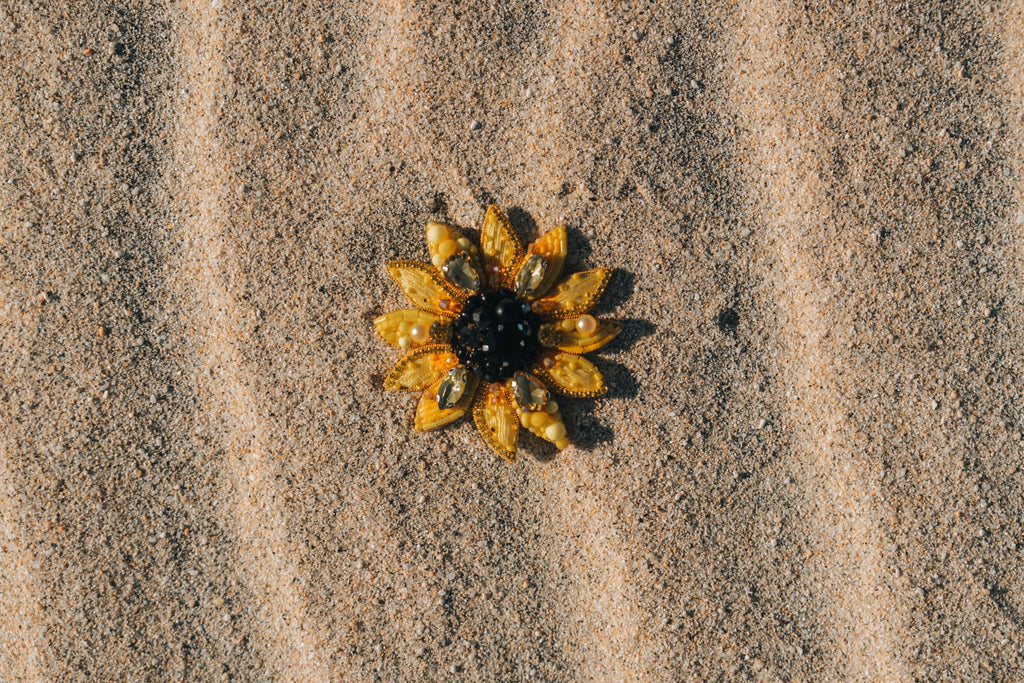 Sunflower Brooch - Anne Sidora Unique Poetic gift boutique in Los Cabos