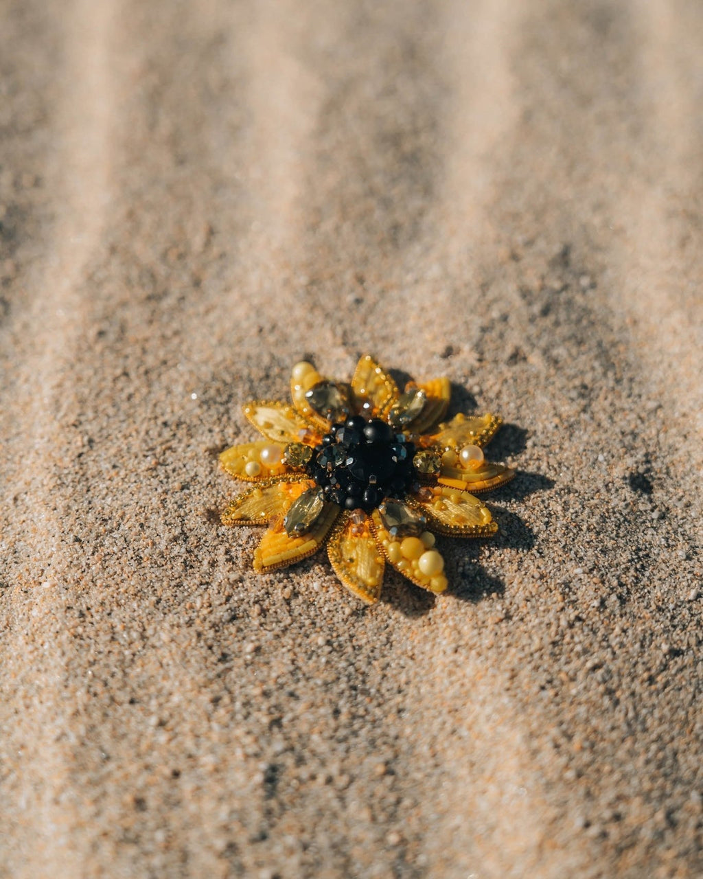 Sunflower Brooch - Anne Sidora Unique Poetic gift boutique in Los Cabos