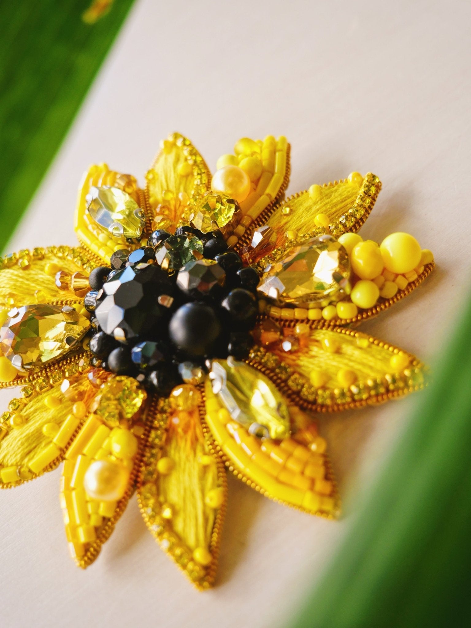 Sunflower Brooch - Anne Sidora Unique Poetic gift boutique in Los Cabos