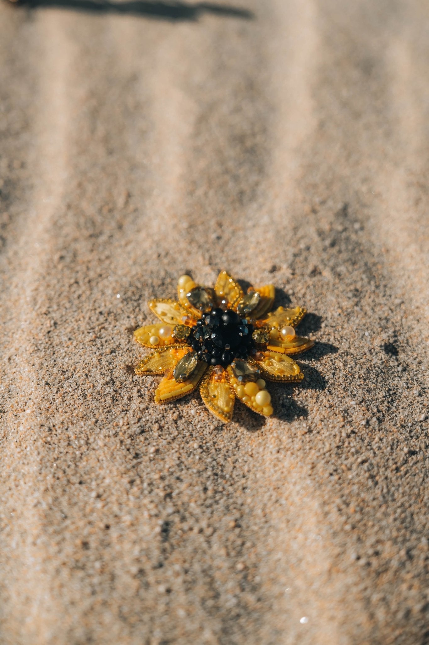 Sunflower Brooch - Anne Sidora Unique Poetic gift boutique in Los Cabos