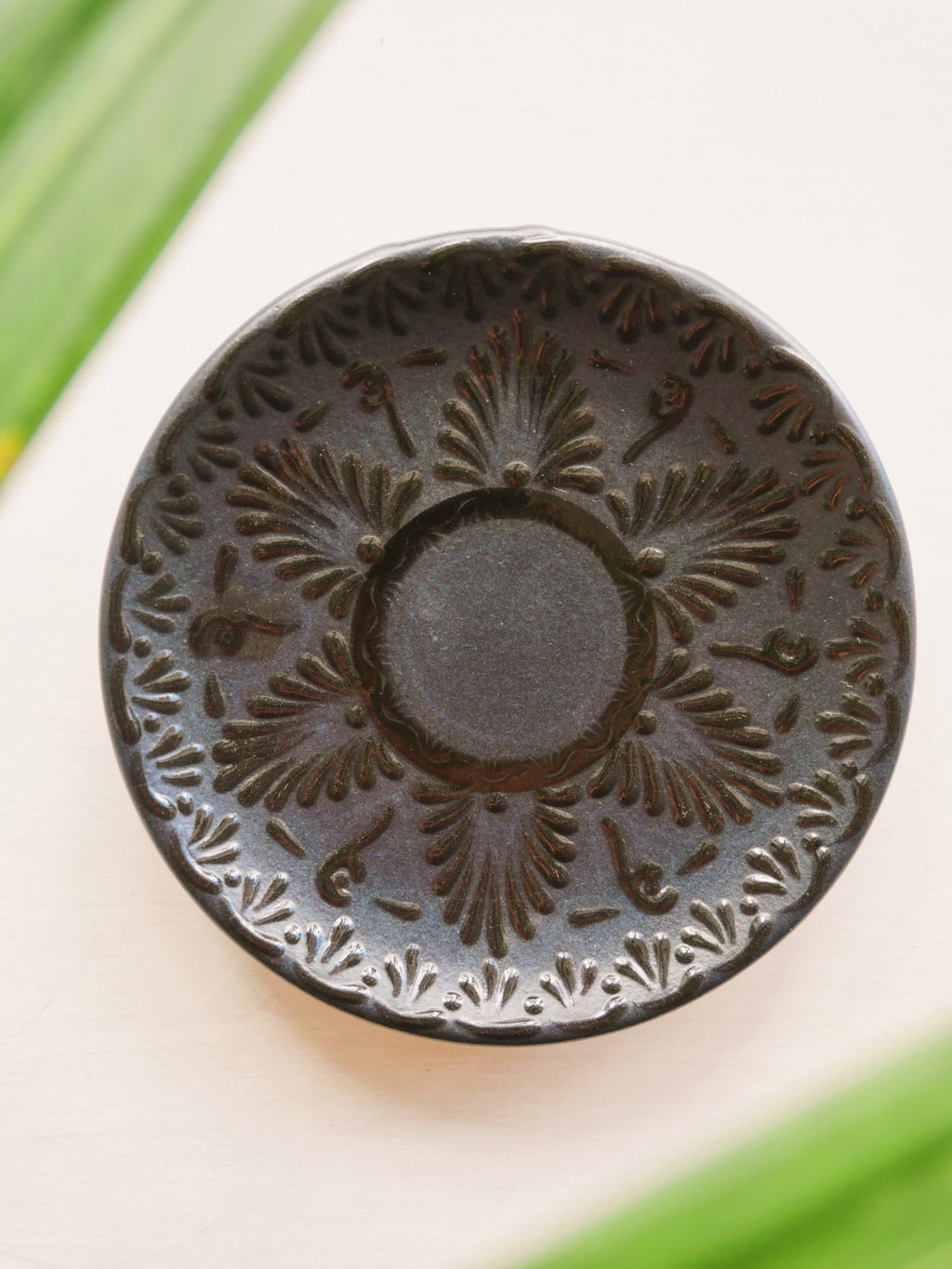 Talavera Black Plate - Anne Sidora Unique Poetic gift boutique in Los Cabos