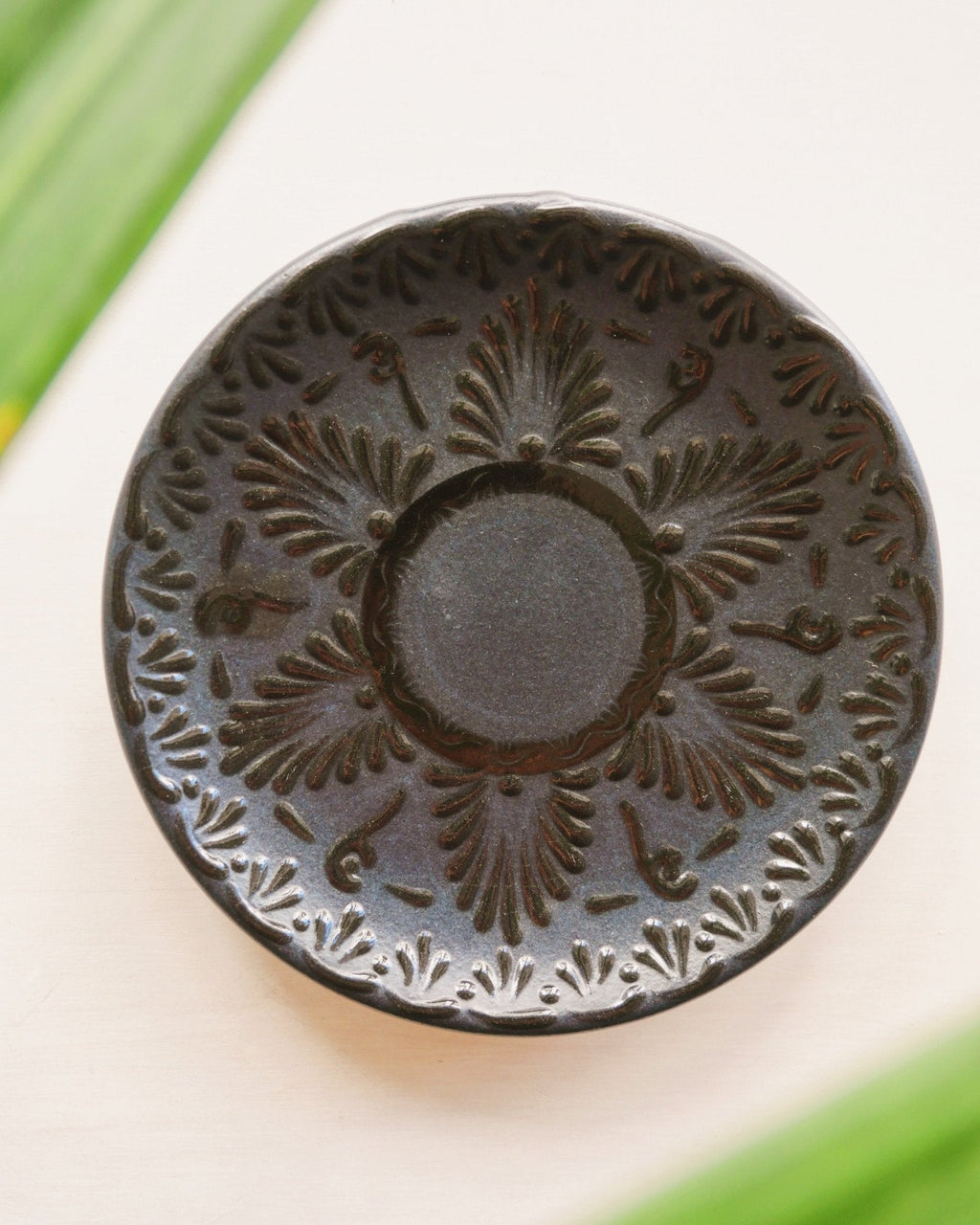 Talavera Black Plate - Anne Sidora Unique Poetic gift boutique in Los Cabos