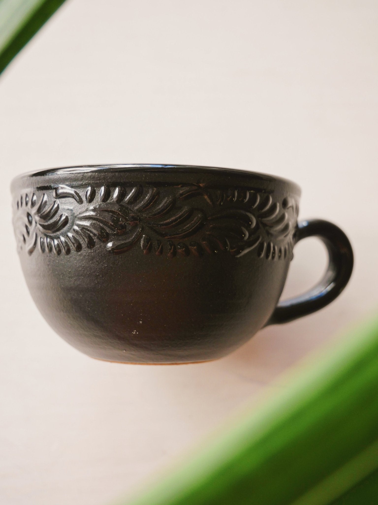 Talavera Black Tea Cup - Anne Sidora Unique Poetic gift boutique in Los Cabos