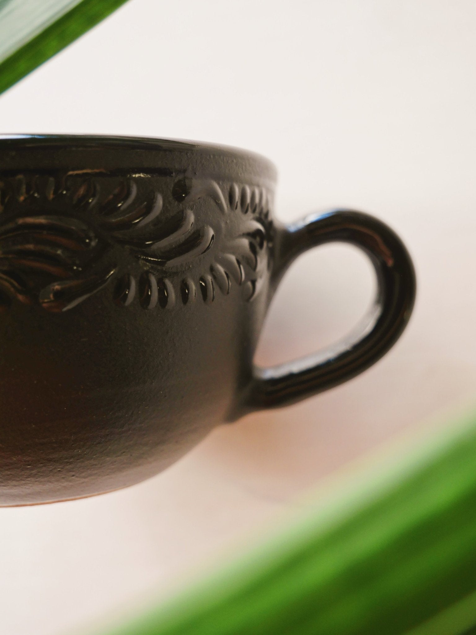 Talavera Black Tea Cup - Anne Sidora Unique Poetic gift boutique in Los Cabos