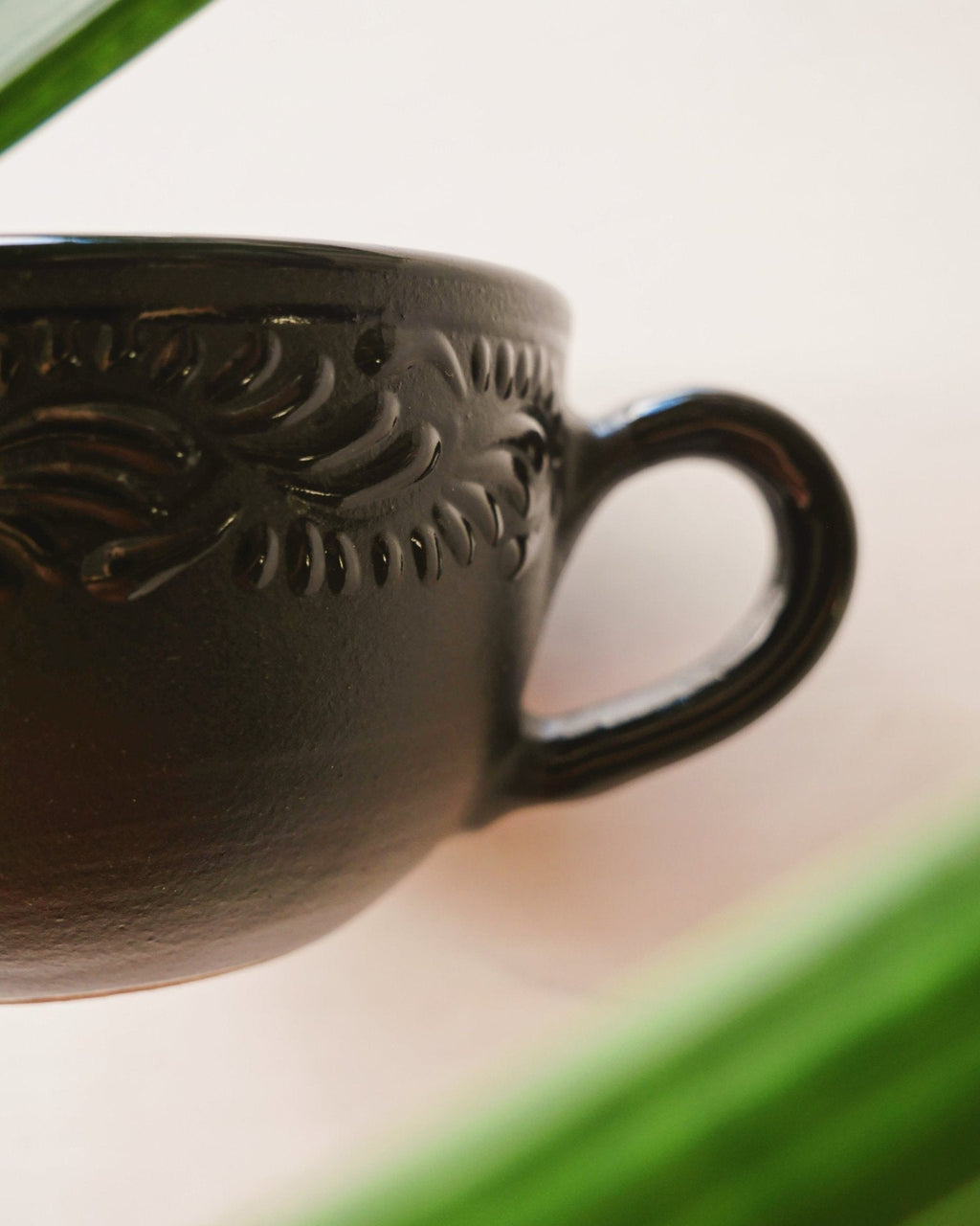 Talavera Black Tea Cup - Anne Sidora Unique Poetic gift boutique in Los Cabos