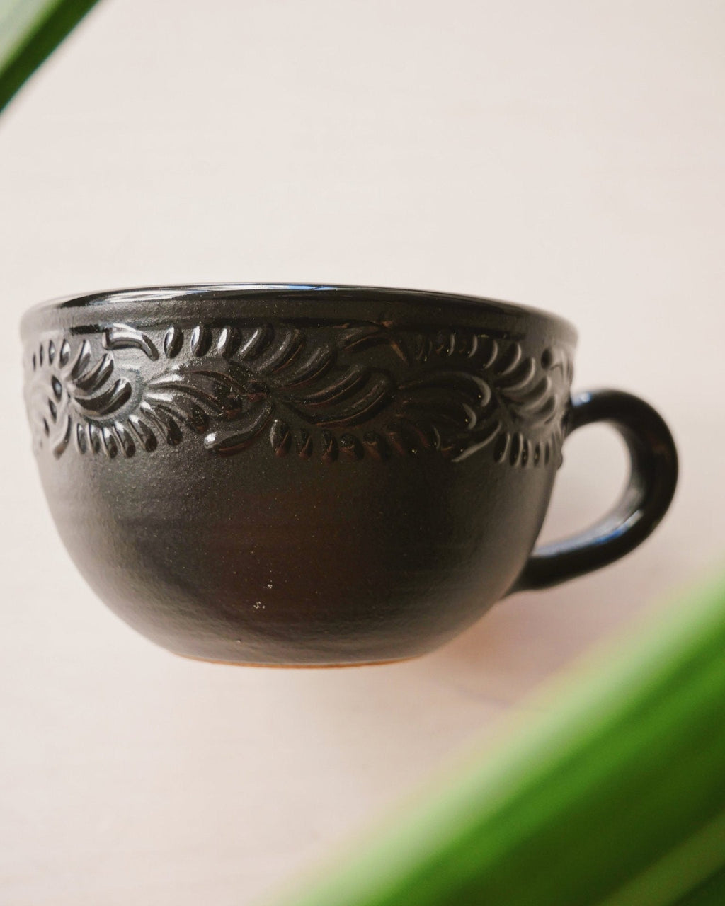 Talavera Black Tea Cup - Anne Sidora Unique Poetic gift boutique in Los Cabos