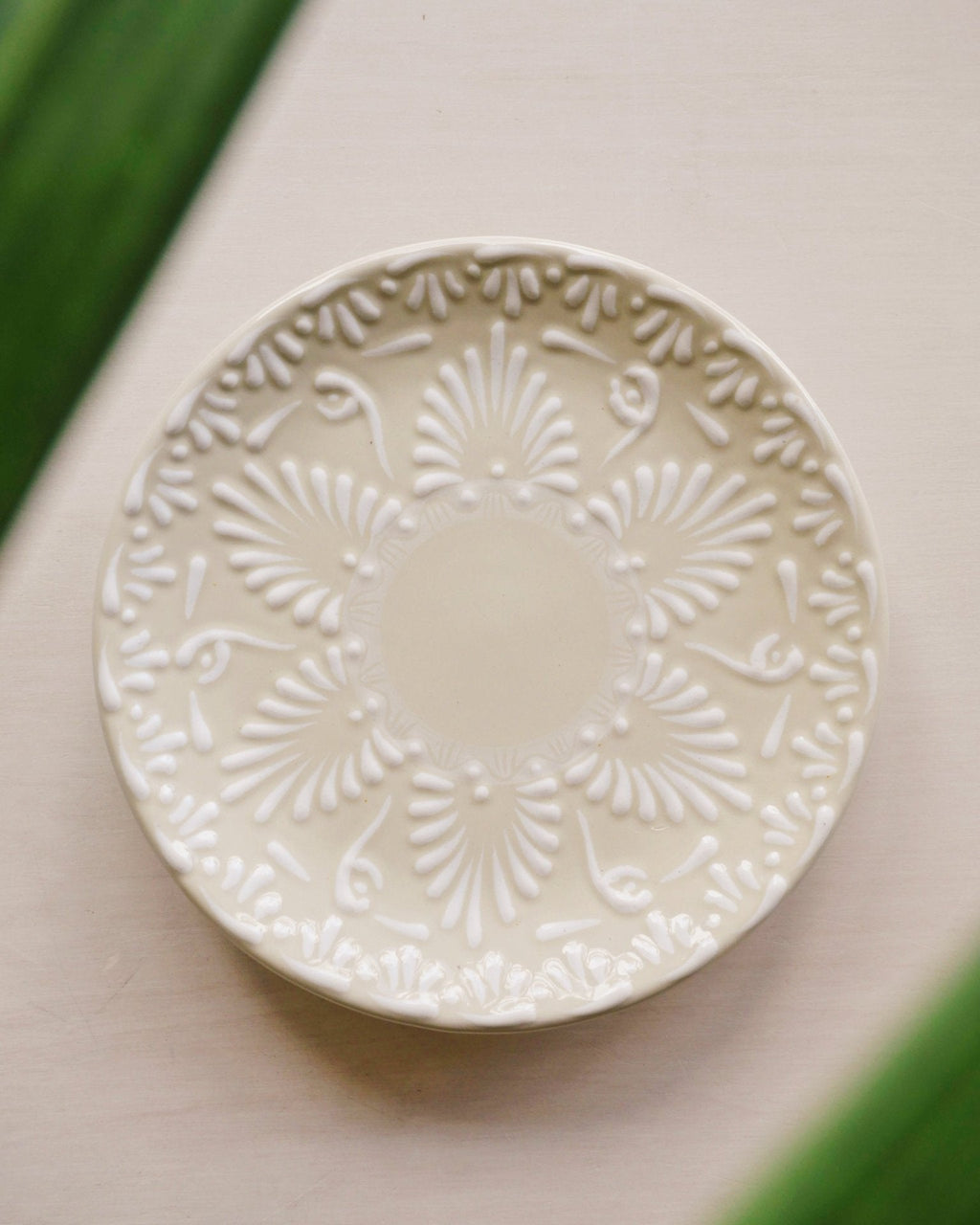 Talavera White Plate - Anne Sidora Unique Poetic gift boutique in Los Cabos