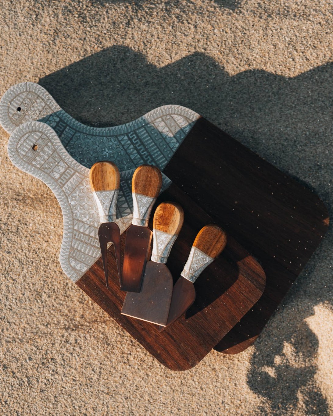 Utensil Set in Mayan Walnut - Anne Sidora Unique Poetic gift boutique in Los Cabos