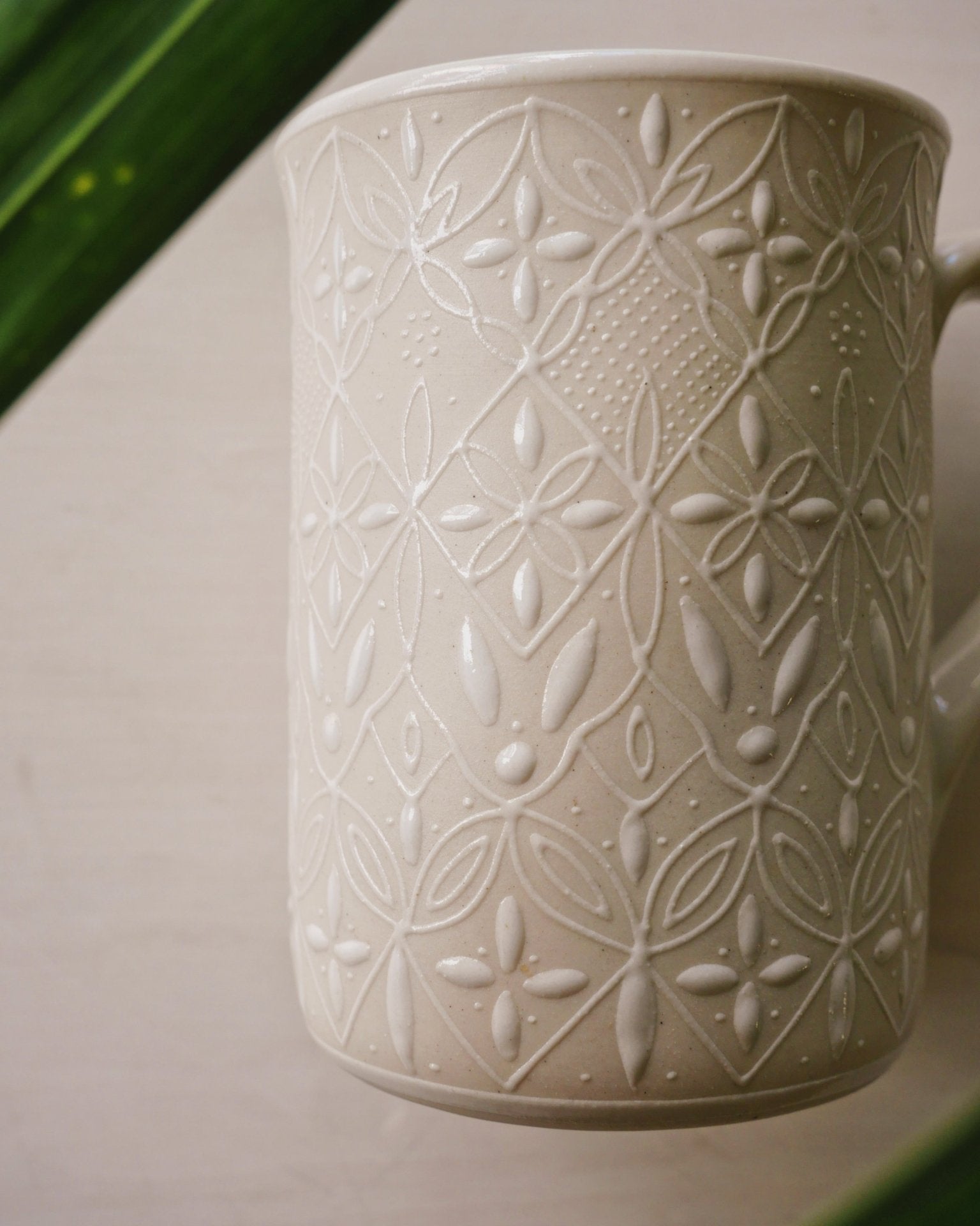 White Flower Mugs - Anne Sidora Unique Poetic gift boutique in Los Cabos