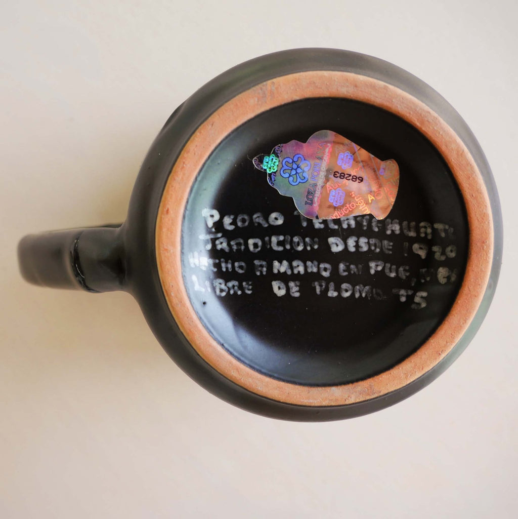 Black Talavera Mug - Anne Sidora Unique Poetic gift boutique in Los Cabos