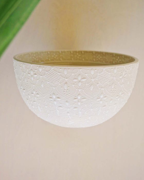 white ceramic bowl made in mexico 