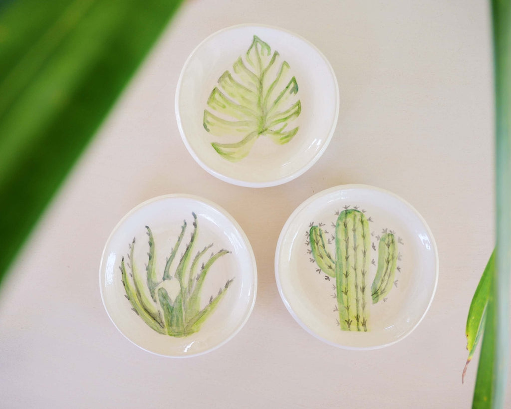 Cactus Accent Plate - Anne Sidora Unique Poetic gift boutique in Los Cabos