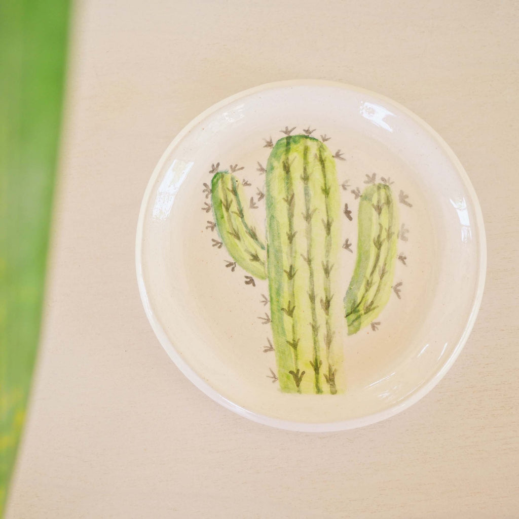 Cactus Accent Plate - Anne Sidora Unique Poetic gift boutique in Los Cabos