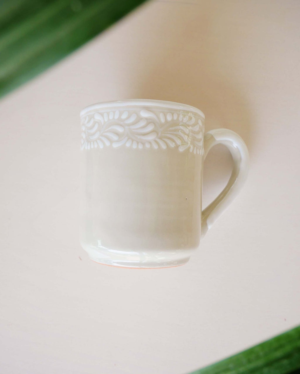 White Talavera Mug - Anne Sidora Unique Poetic gift boutique in Los Cabos
