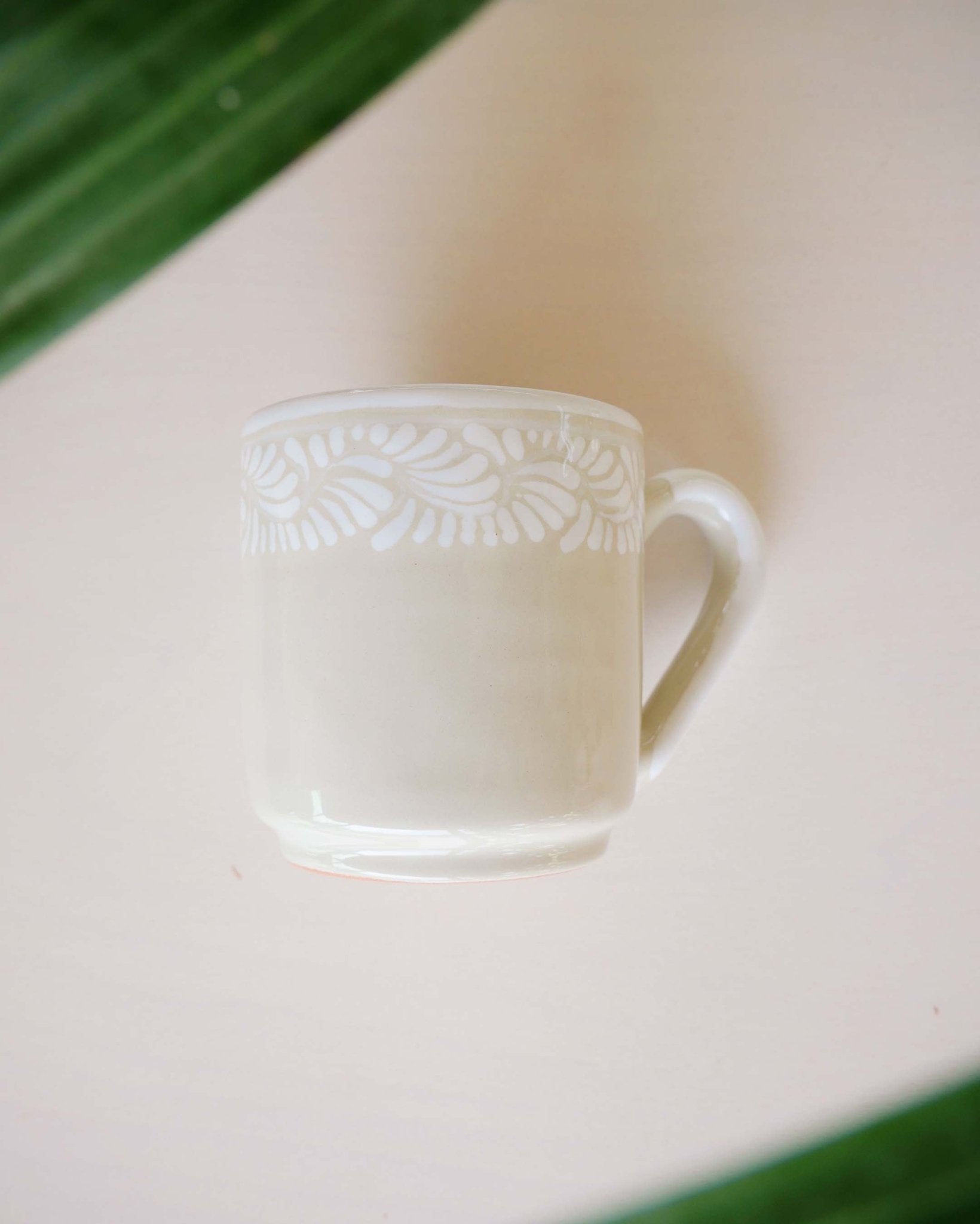 White Talavera Mug - Anne Sidora Unique Poetic gift boutique in Los Cabos